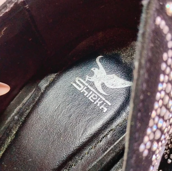 Shiekh Elegant Black Heels Covered In Rhinestone - Picture 12 of 17